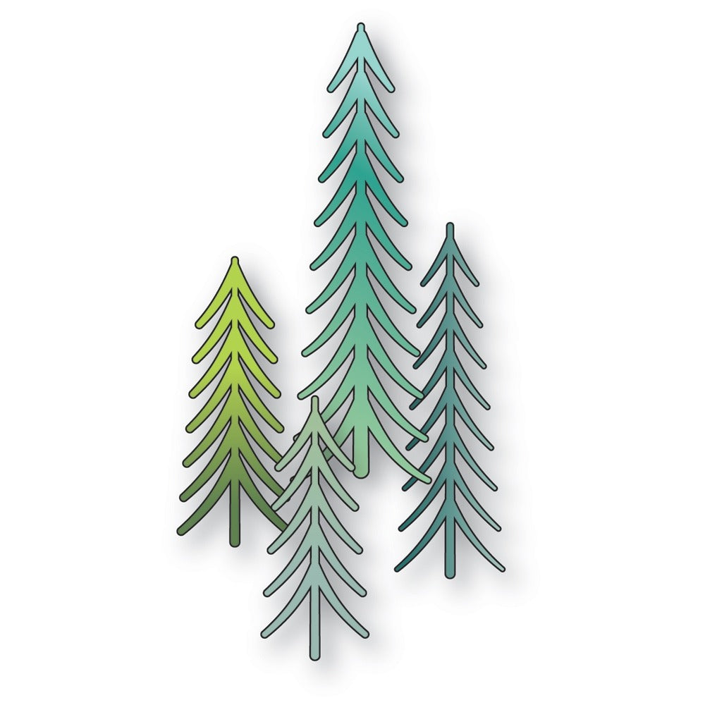 Poppystamps, Dies, Trimmed Trees