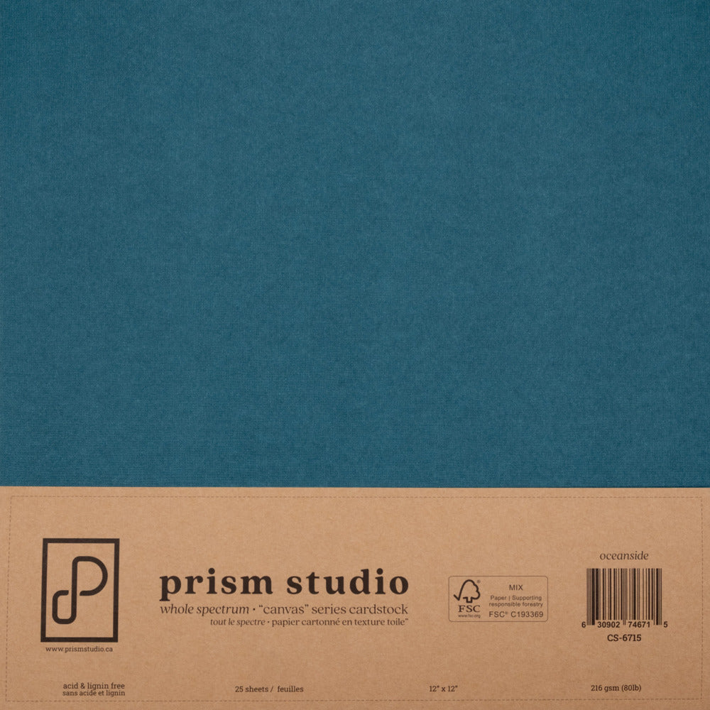 Prism Studio, 12X12 Whole Spectrum "Canvas" Series Textured Cardstock, Oceanside