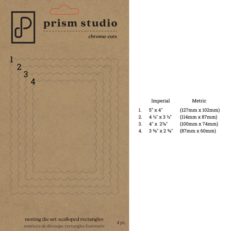 Prism Studio, Nesting Scalloped Rectangle Dies