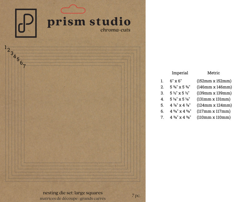 Prism Studio, Chroma-Cuts, Nesting Large Squares