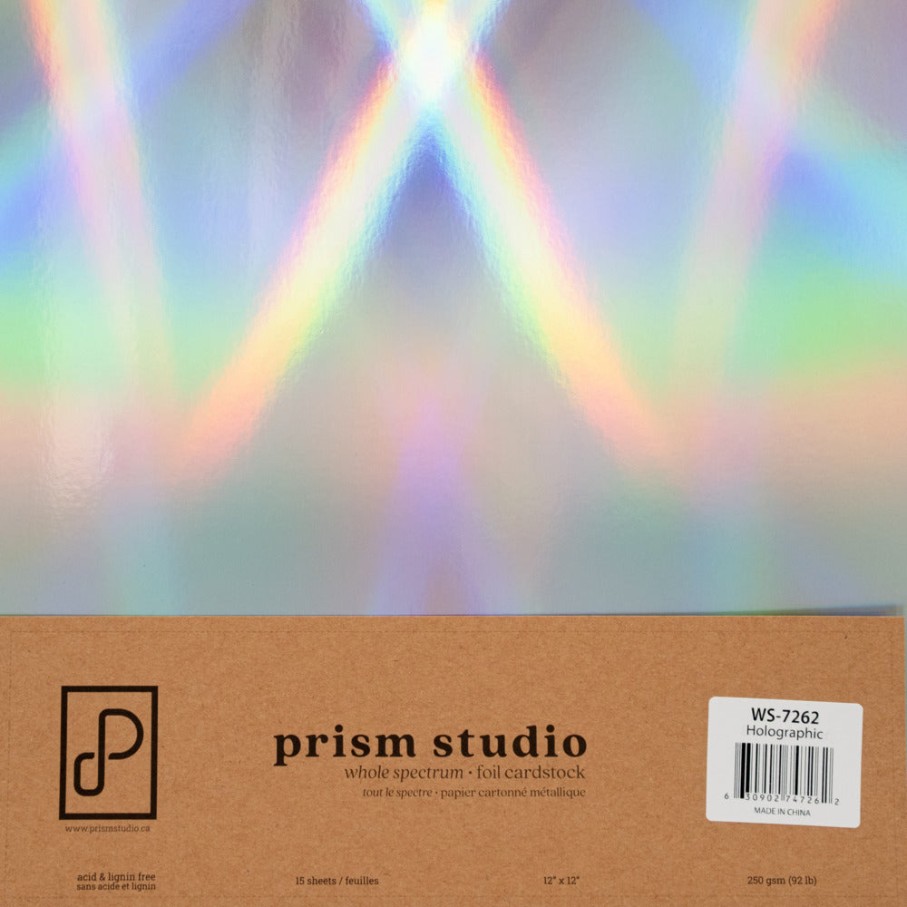Prism Studio, Whole Spectrum Foil Cardstock, Pack 12x12 -Holographic