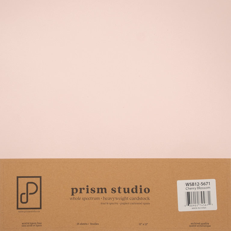 Prism Studio Whole Spectrum Loose 12 x 12 Heavyweight Cardstock; Cherry Blossom