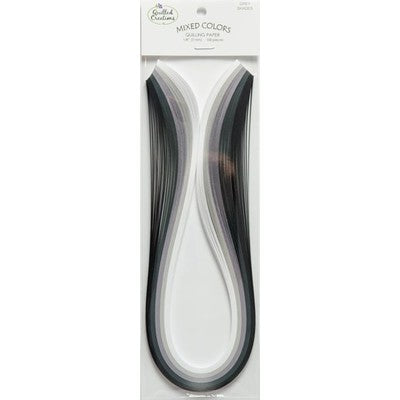 Quilled Creations, Mixed Colors, Grey Shades, 1/8"