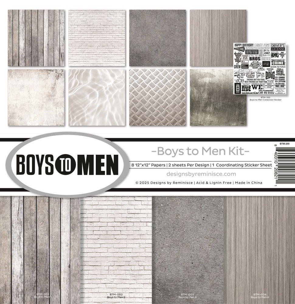 Reminisce, 12X12 Collection Kit, Boys to Men