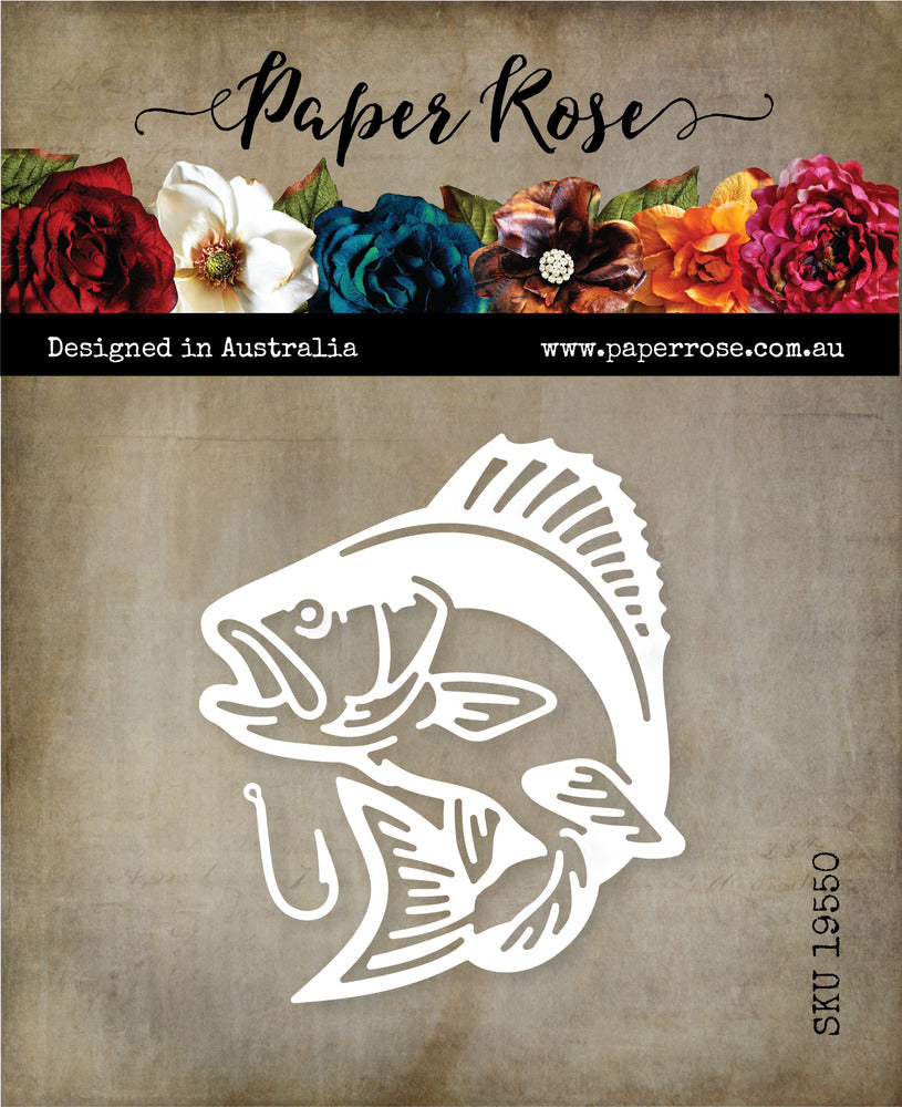 Paper Roses; Bass Fish Metal Die Cut
