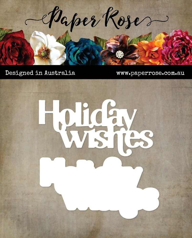 Paper Rose, Holiday Wishes Layered Metal Die