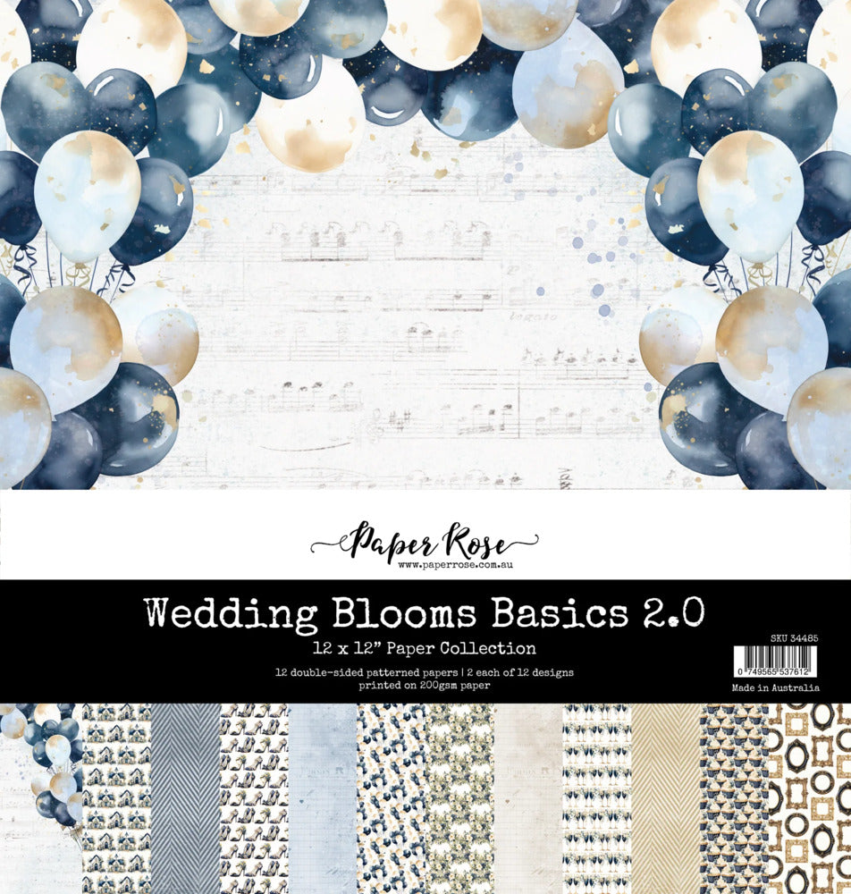 Paper Rose, 12X12 Paper Collection, Wedding Blooms Basics 2.0