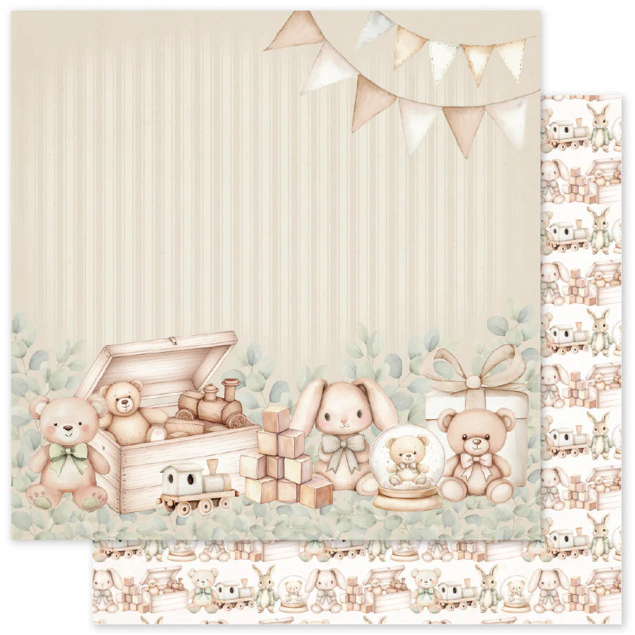 Paper Rose, 12X12 Patterned Paper, Boho Baby F