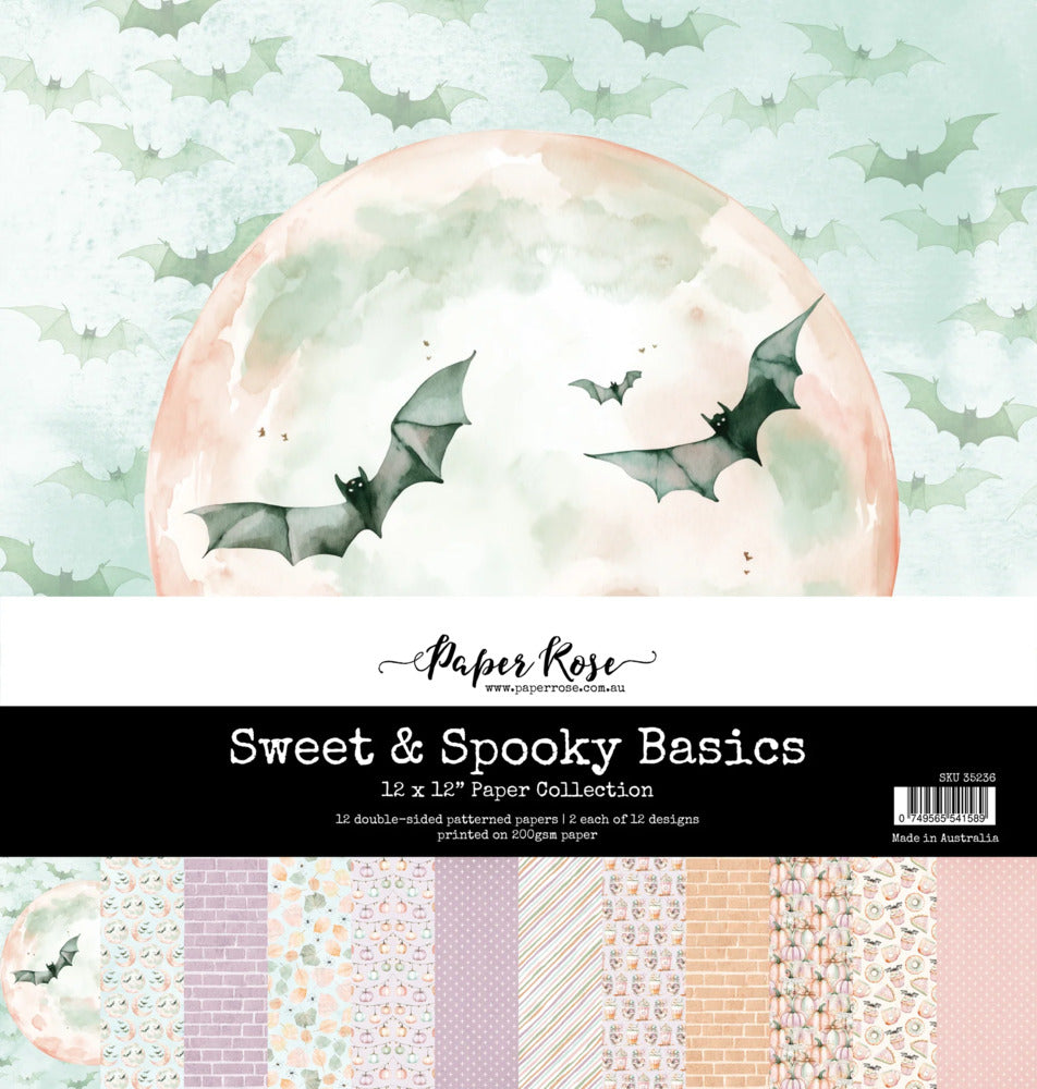Paper Rose, 12X12 Paper Collection, Sweet & Spooky Basics