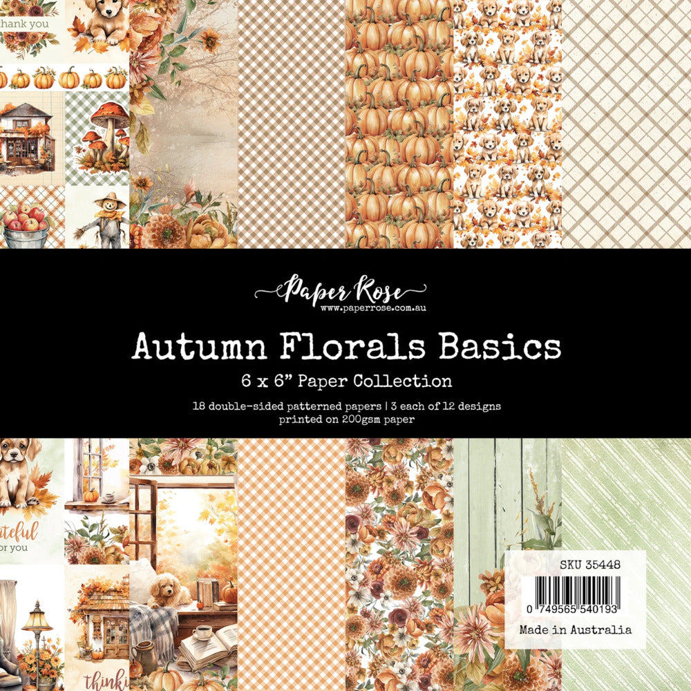 Paper Rose, 6X6 Paper Collection, Autumn Florals Basics