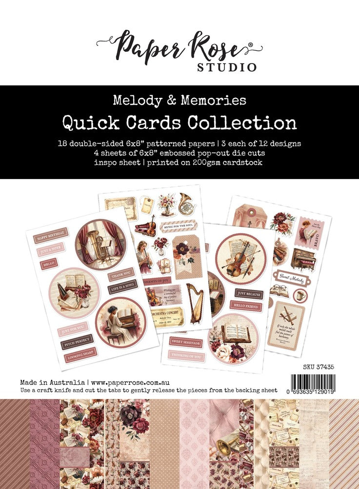 Paper Rose,Quick Cards Collection, Melody & Memories Pre-order