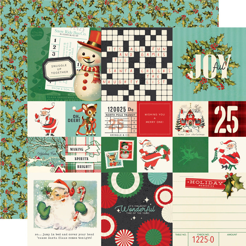 Simple Stories; Simple Vintage Holly Jolly; 2 x 2 / 4 x 4 Elements