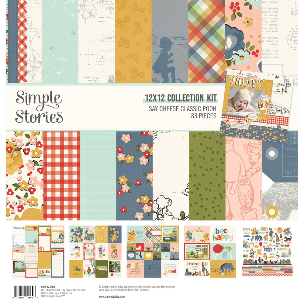 Simple Stories, Say Cheese Classic Pooh 12x12 Paper Pack