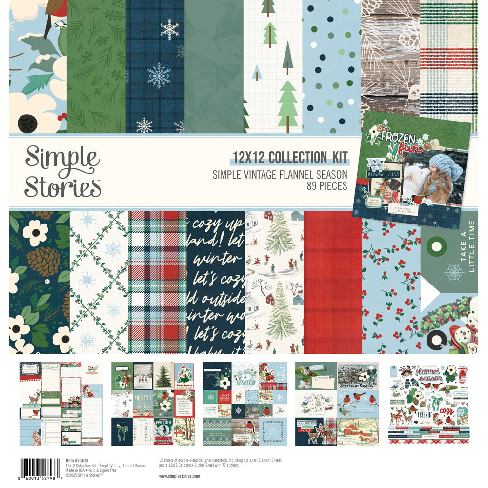 Simple Stories, 12X12 Collection Kit, Simple Vintage Flannel Season