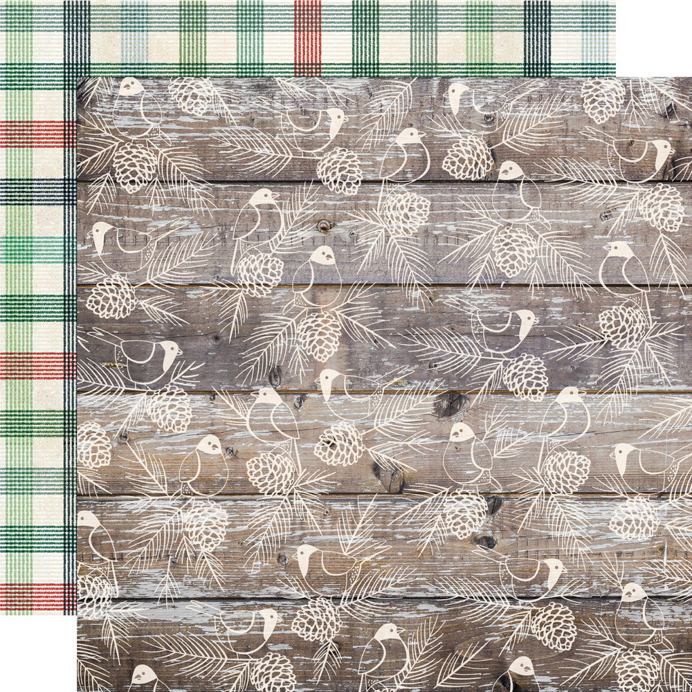 Simple Stories, 12X12 Patterned Paper, Simple Vintage Flannel Season - Stayin'Cozy