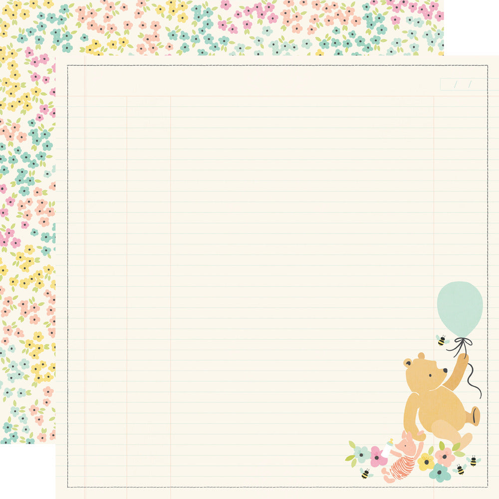 Simple Stories, 12X12 Patterned Paper, Say Cheese Classic Pooh Baby - Little One