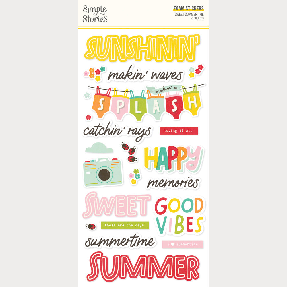 Simple Stories, Foam Stickers, Sweet Summertime