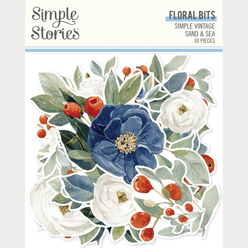Simple Stories, Floral Bits & Pieces, Simple Vintage Sand & Sea