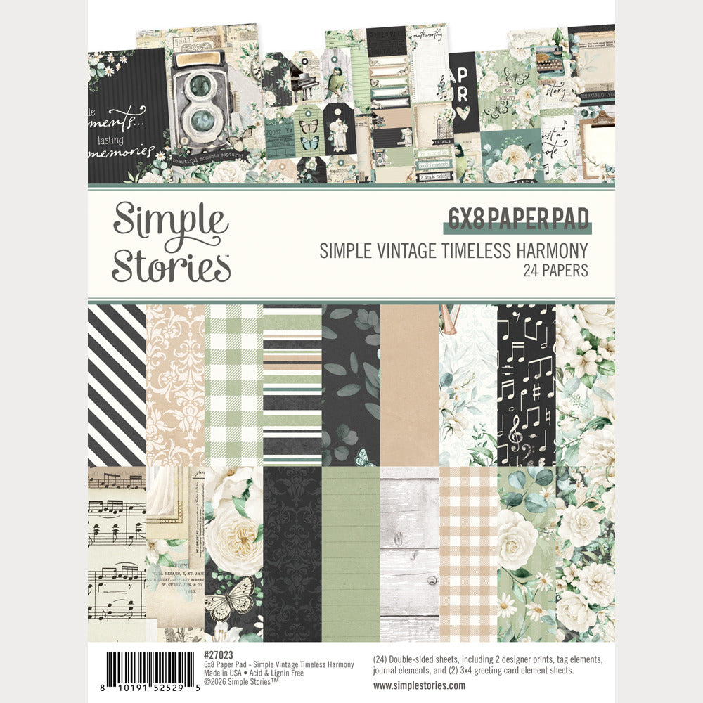 Simple Stories, 6X8 Paper Pad, Simple Vintage Timeless Harmony