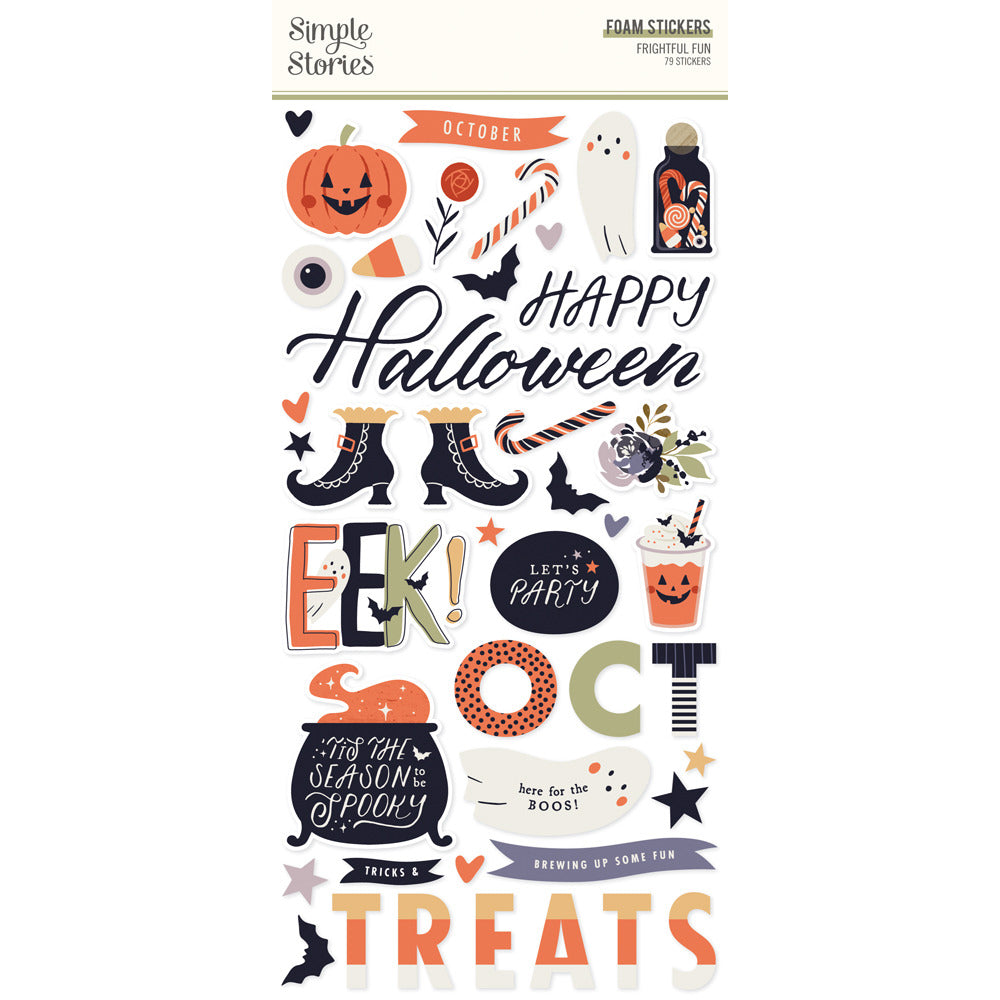Simple Stories, Foam Stickers, Frightful Fun