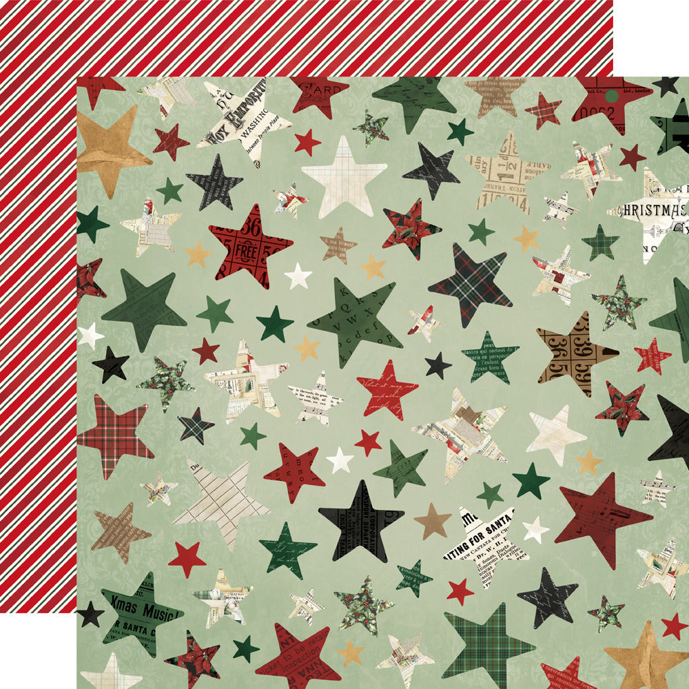 Simple Stories, 12X12 Patterned Paper, Simple Vintage Old-Fashioned Christmas - Season Of Joy