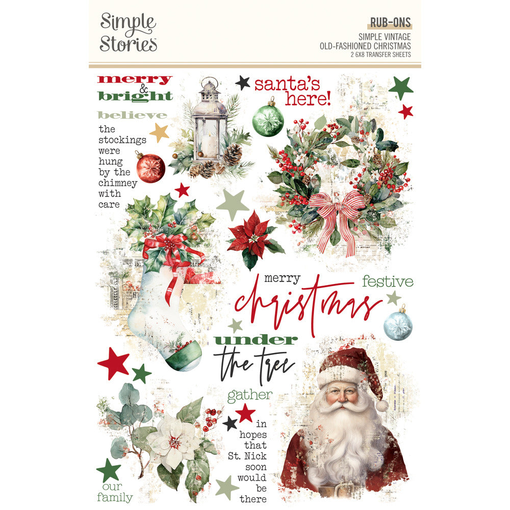 Simple Stories, Rub-ons, Simple Vintage Old-Fashioned Christmas