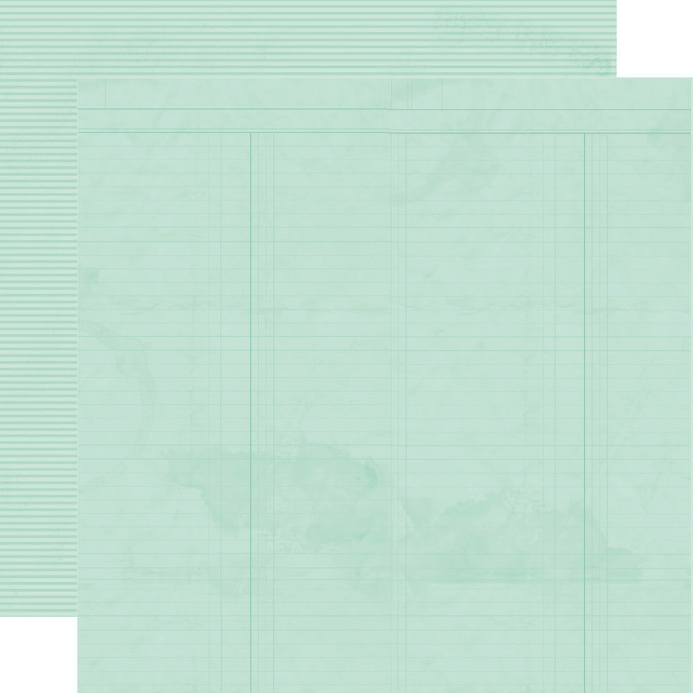 Simple Stories, 12X12 Patterned Paper, Simple Vintage Evergreen Memories - Frosty