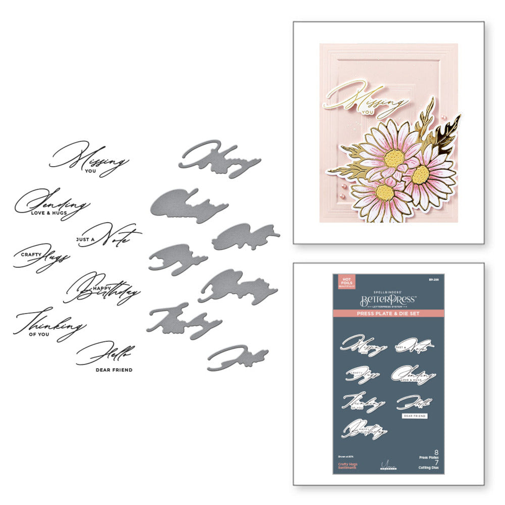 Spellbinders, BetterPress, Press Plates & Die, Yana's Daisies Crafty Hugs Sent