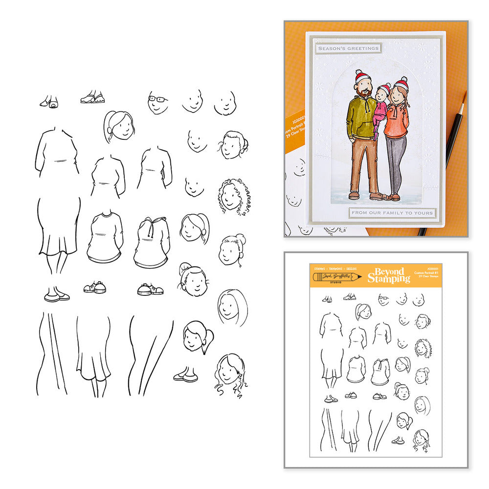 Spellbinders,Clear Stamp, Beyond Stamping Custom Portrait #1 Pre-order