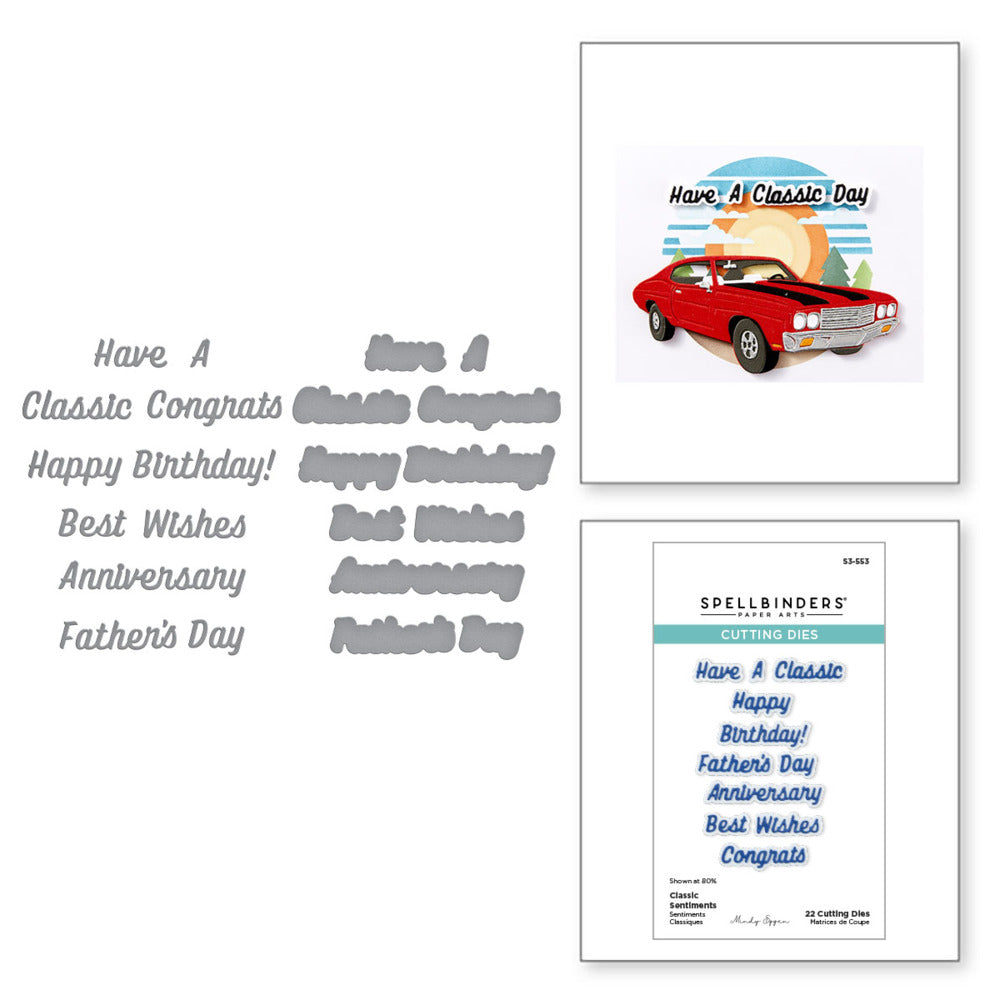Spellbinders, Classic Sentiments Die Cuts
