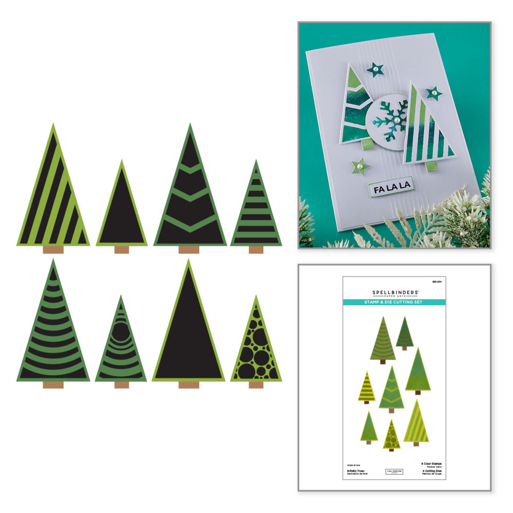 Spellbinders, Infinity Trees Stamp & Die SET