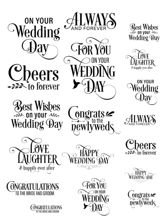 Simply Stated, Floral Wedding Sentiments Ephemera Pack