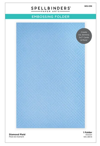 Spellbinders, Embossing Folder, Diamond Plaid