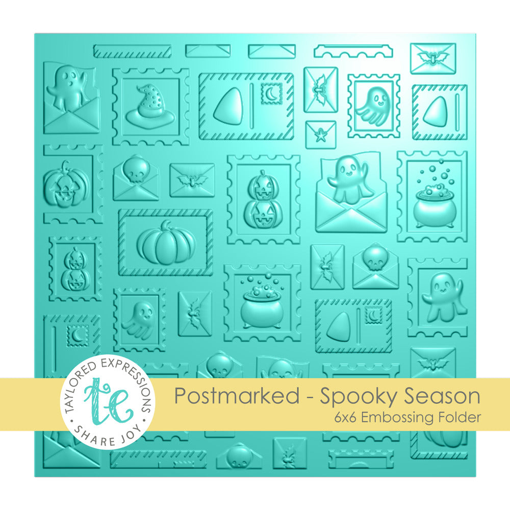 Taylored Expressions, 3D Embossing Folder, Postmarked Spooky Season Pre-order