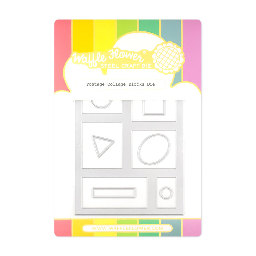 Waffle Flower- Postage Collage Blocks Die