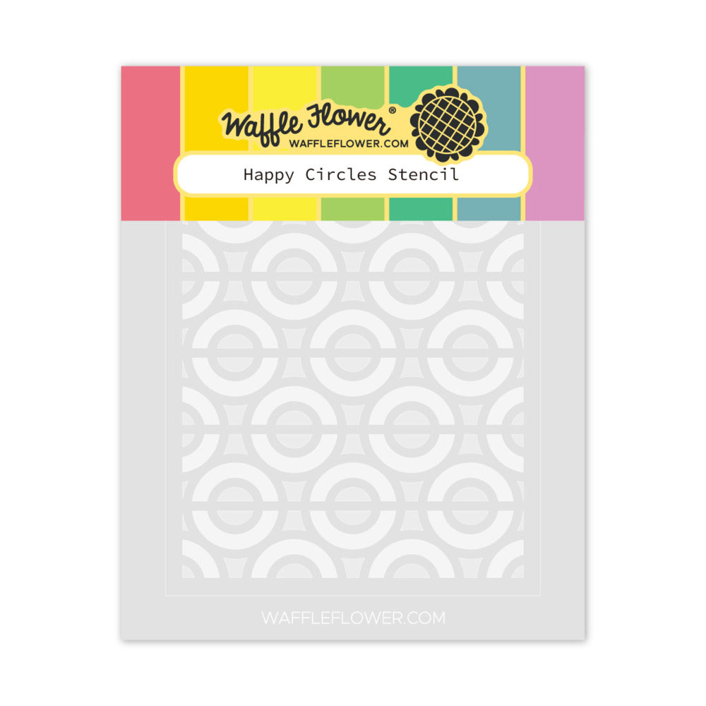 Waffle Flower, Stencil, Happy Circles Pre-order