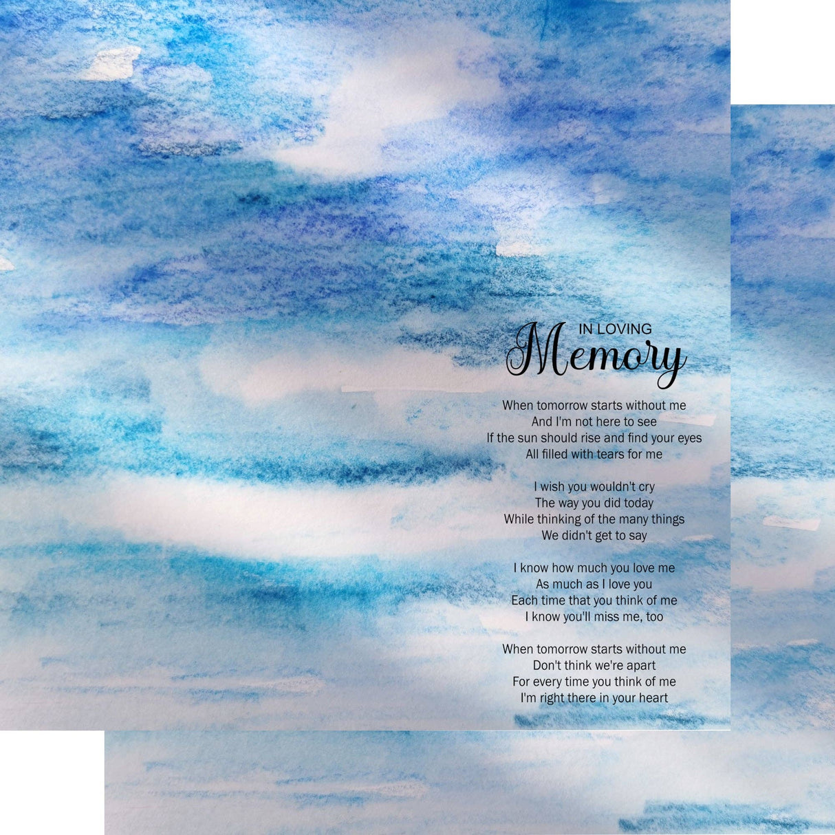 SSC Designs, In Loving Memory Collection, 12 x 12 Double-Sided Scrapbook Paper