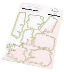 Pinkfresh, Holiday Greetings Sentiments Stamp & Die cut Set