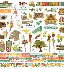 Simple Stories, Say Cheese Adventures, Cardstock Stickers