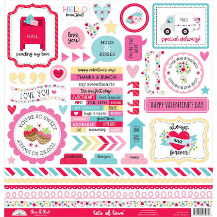 Doodlebug, Lots of Love, This & That sticker sheet