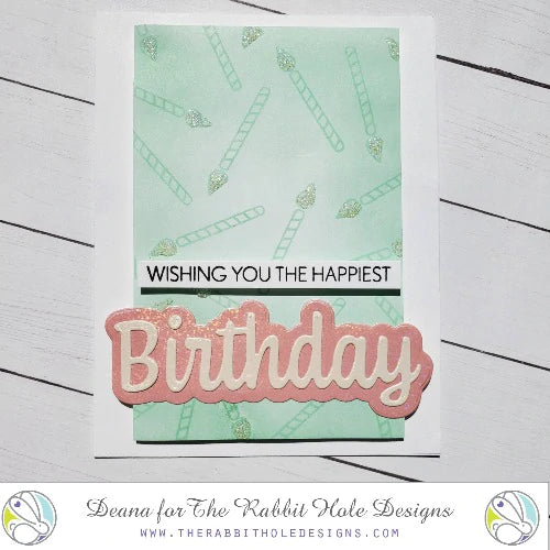 Rabbit Hole, Scripty Birthday Stamp