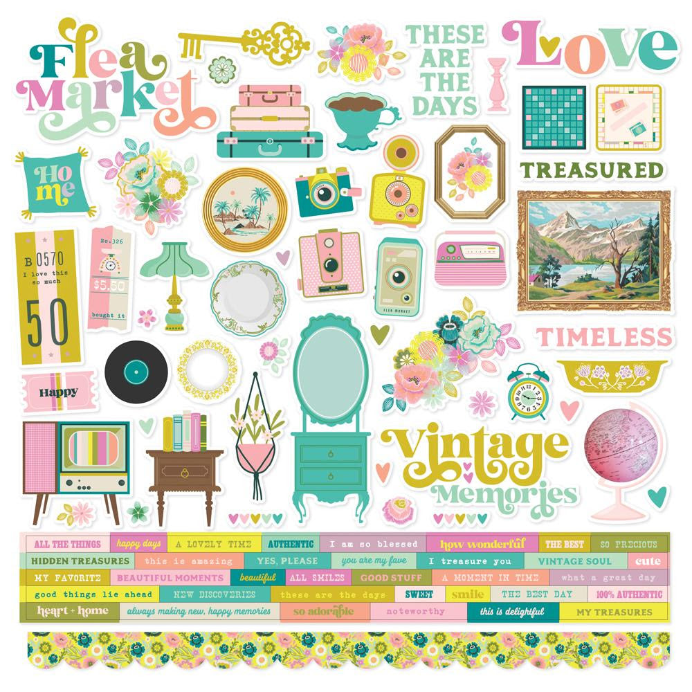 Simple Stories Flea Market - 12 X 12 Collection Kit