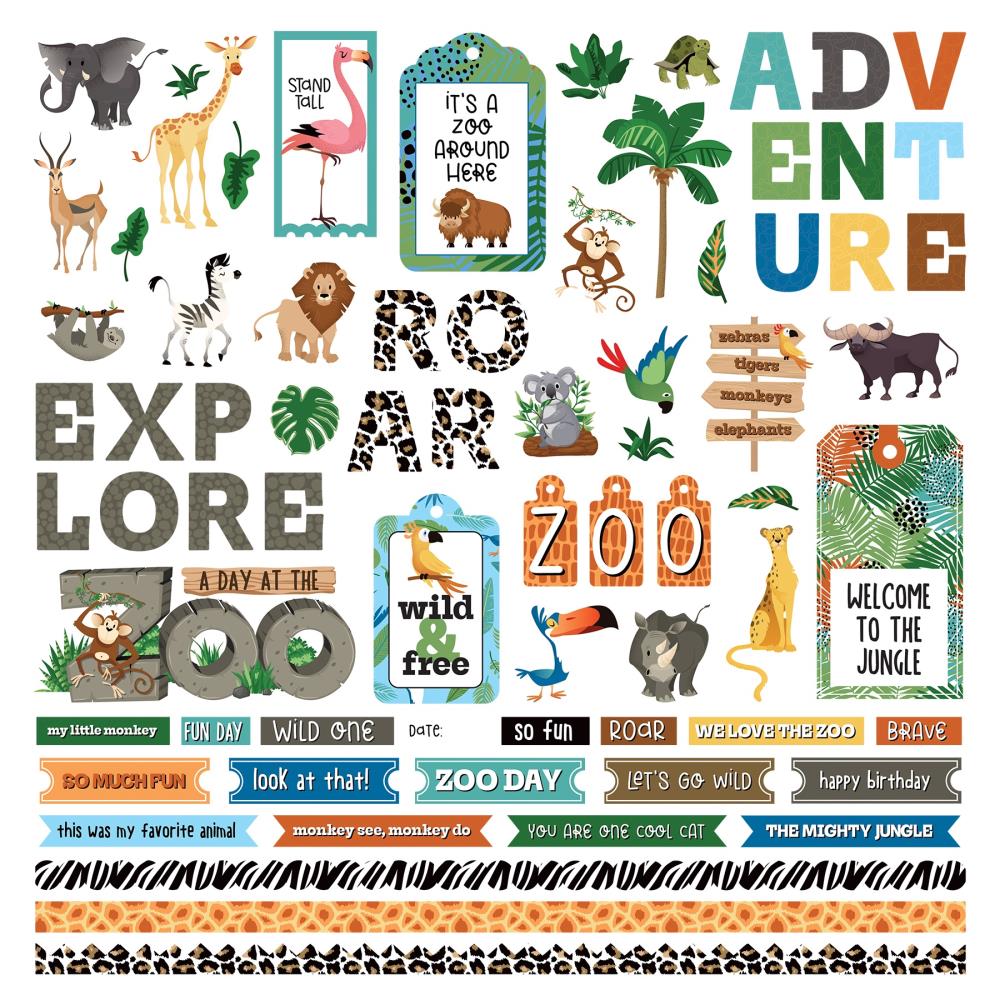 Photoplay, Day at the Zoo, 12 x 12 Stickers
