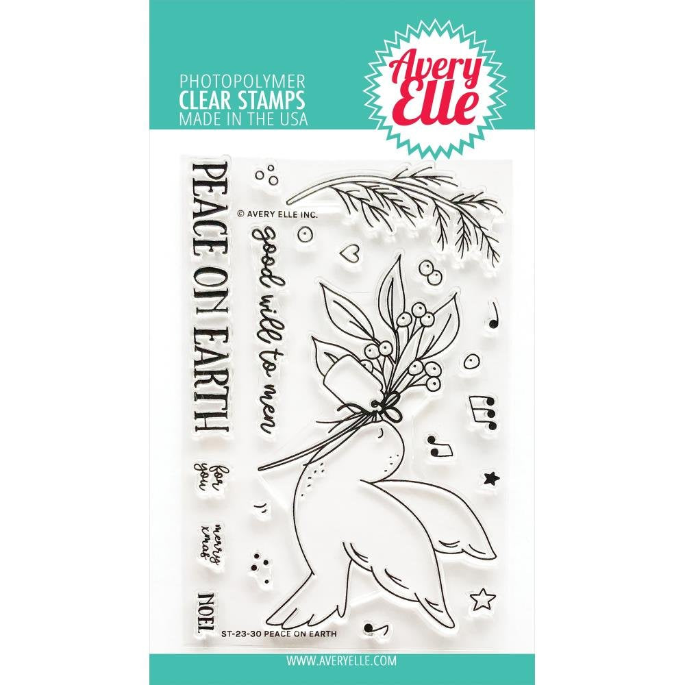 Avery Elle, Stamp Set, Peace on Earth