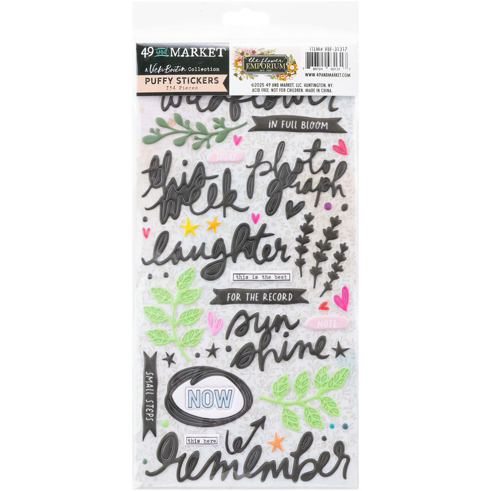 49 and Market, The Flower Emporium by Vicki Boutin, Puffy Stickers