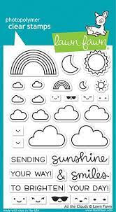 Lawn Fawn, All the Clouds Stamp set q