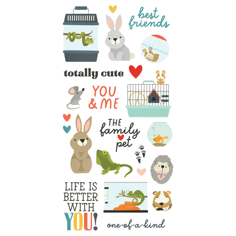 Simple Stories, Pet Shoppe, Foam Stickers