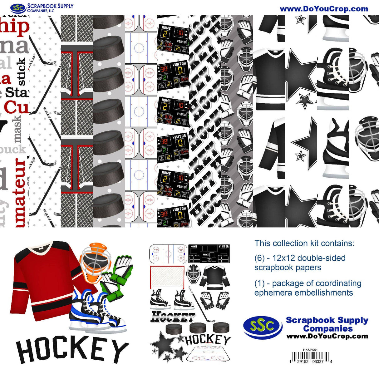 SSC Designs, Hockey Season 12x12 Paper Pack