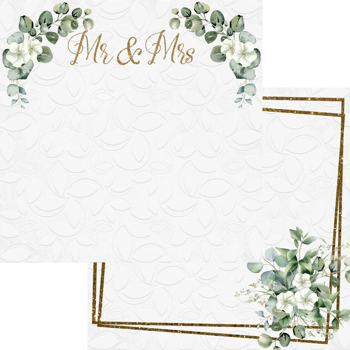 SSC Designs, Love Always Collection Mr. & Mrs. 12 x 12 Double-Sided Scrapbook Paper