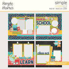 Simple Stories, Page Kit, Ready, Set Learn